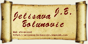 Jelisava Bolunović vizit kartica